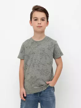 Футболка для мальчиков CROCKID, КР 302160-1, цвет - зеленый