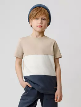 Футболка для мальчиков CROCKID, КР 302171, цвет - бежевый