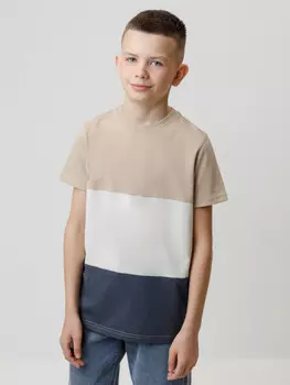 Футболка для мальчиков CROCKID, КР 302171, цвет - бежевый