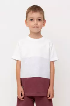 Футболка для мальчиков CROCKID, КР 302171, цвет - белый
