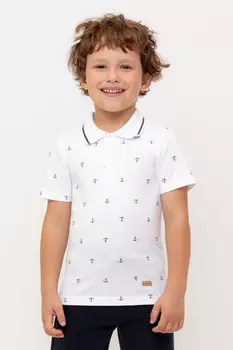 Футболка для мальчиков CROCKID, КР 302232-1, цвет - белый