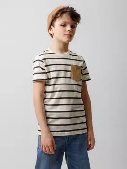 Футболка для мальчиков CROCKID, КР 302307-1, цвет - бежевый