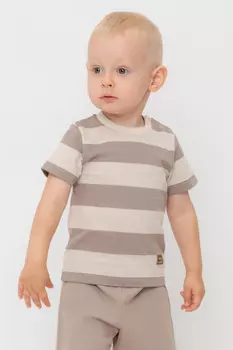 Футболка для мальчиков CROCKID, КР 302374, цвет - бежевый