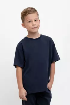 Футболка для мальчиков CROCKID, КР 302401, цвет - темно-синий