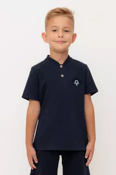Футболка для мальчиков CROCKID, КР 302405-1, цвет - темно-синий