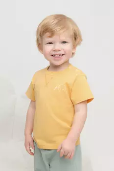 Футболка для мальчиков CROCKID, КР 302409, цвет - желтый