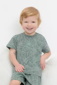 Футболка для мальчиков CROCKID, КР 302413, цвет - зеленый