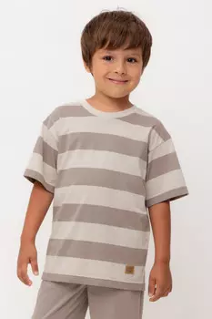 Футболка для мальчиков CROCKID, КР 302461, цвет - коричневый