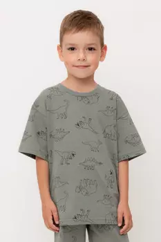 Футболка для мальчиков CROCKID, КР 302462-1, цвет - зеленый