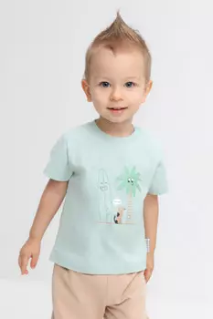 Футболка для мальчиков CROCKID, КР 302470, цвет - голубой