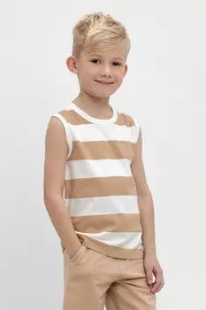 Футболка для мальчиков CROCKID, КР 302476, цвет - бежевый