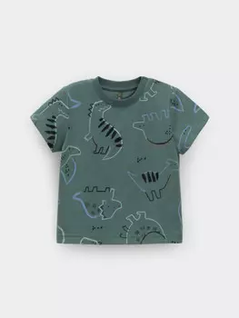 Футболка для мальчиков CROCKID, КР 302537, цвет - зеленый