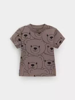 Футболка для мальчиков CROCKID, КР 302537, цвет - коричневый