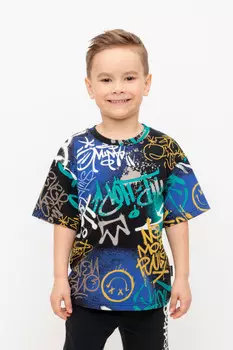 Футболка для мальчиков CROCKID, КР 302542, цвет - черный3