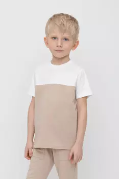 Футболка для мальчиков CROCKID, КР 302582, цвет - бежевый