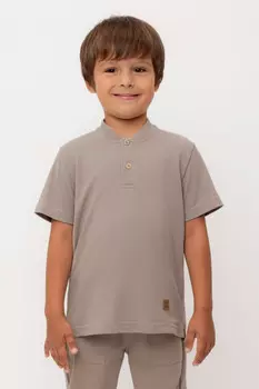 Футболка для мальчиков CROCKID, КР 302584-1, цвет - коричневый