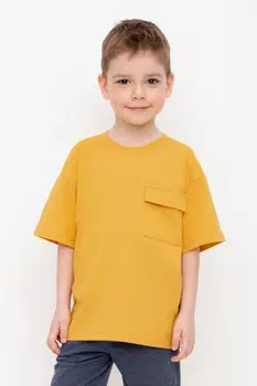 Футболка для мальчиков CROCKID, КР 302591, цвет - горчица