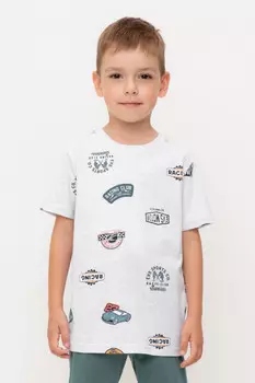 Футболка для мальчиков CROCKID, КР 302594, цвет - светло-серый5