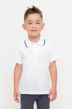 Футболка для мальчиков CROCKID, КР 302597, цвет - белый