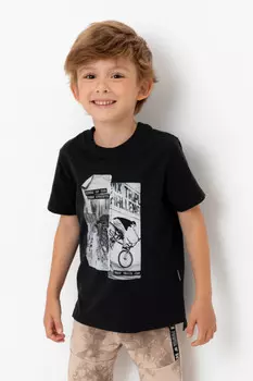 Футболка для мальчиков CROCKID, КР 302600, цвет - черный3