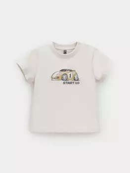 Футболка для мальчиков CROCKID, КР 302628, цвет - бежевый