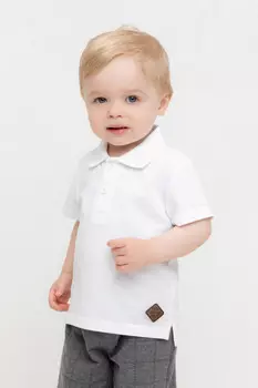 Футболка для мальчиков CROCKID, КР 302630, цвет - белый