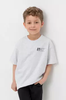 Футболка для мальчиков CROCKID, КР 302645, цвет - светло-серый5