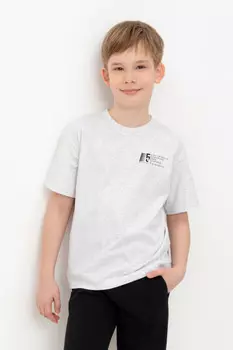 Футболка для мальчиков CROCKID, КР 302645, цвет - светло-серый5