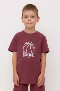 Футболка для мальчиков CROCKID, КР 302691, цвет - коричневый