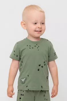 Футболка для мальчиков CROCKID, КР 302699, цвет - хаки