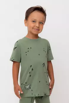 Футболка для мальчиков CROCKID, КР 302699, цвет - хаки