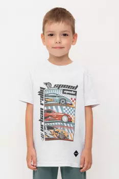 Футболка для мальчиков CROCKID, КР 302712, цвет - светло-серый5