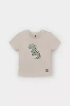 Футболка для мальчиков CROCKID, КР 302723, цвет - бежевый