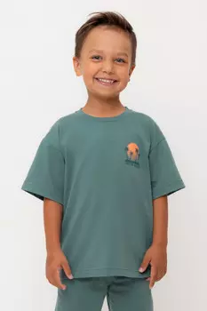 Футболка для мальчиков CROCKID, КР 302732-1, цвет - зеленый