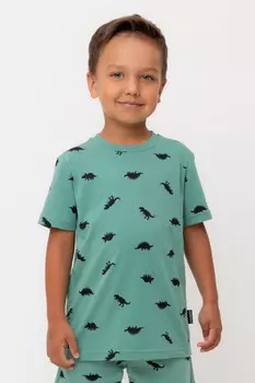 Футболка для мальчиков CROCKID, КР 302737-1, цвет - зеленый
