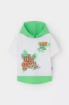 Футболка для мальчиков CROCKID, КР 302744, цвет - белый