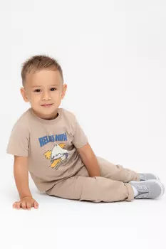 Футболка для мальчиков CROCKID, КР 302756, цвет - бежевый