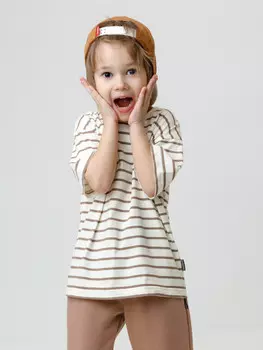 Футболка для мальчиков CROCKID, КР 302757, цвет - сахар