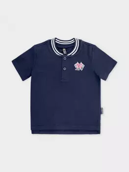 Футболка для мальчиков CROCKID, КР 302767-1, цвет - темно-синий