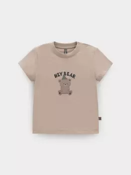 Футболка для мальчиков CROCKID, КР 302775, цвет - бежевый