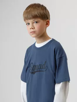 Футболка для мальчиков CROCKID, КР 302793, цвет - синий