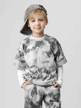 Футболка для мальчиков CROCKID, КР 302804, цвет - светло-серый5