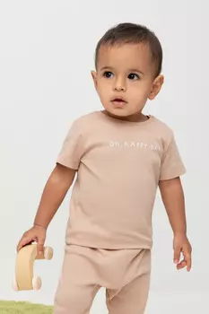 Футболка для новорожденных CROCKID, К 300582, цвет - бежевый