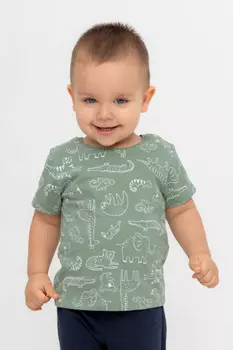 Футболка для новорожденных CROCKID, К 301155, цвет - хаки