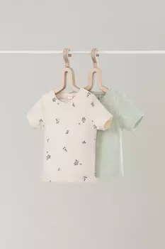 Футболка для новорожденных CROCKID, К 301156-2уп, цвет - бежевый