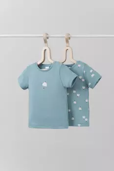 Футболка для новорожденных CROCKID, К 301156-2уп, цвет - голубой