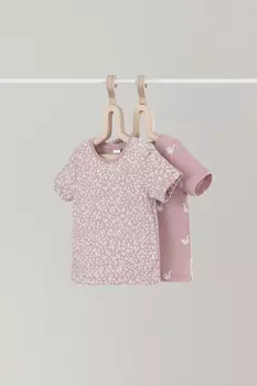 Футболка для новорожденных CROCKID, К 301156-2уп, цвет - розовый