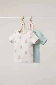 Футболка для новорожденных CROCKID, К 301156-2уп, цвет - голубой