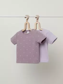 Футболка для новорожденных CROCKID, К 302521-2уп, цвет - фиолетовый