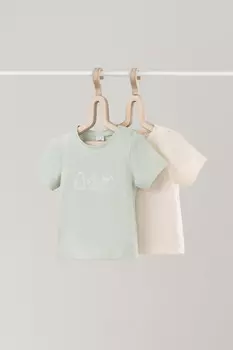 Футболка для новорожденных CROCKID, К 302759-2уп, цвет - зеленый